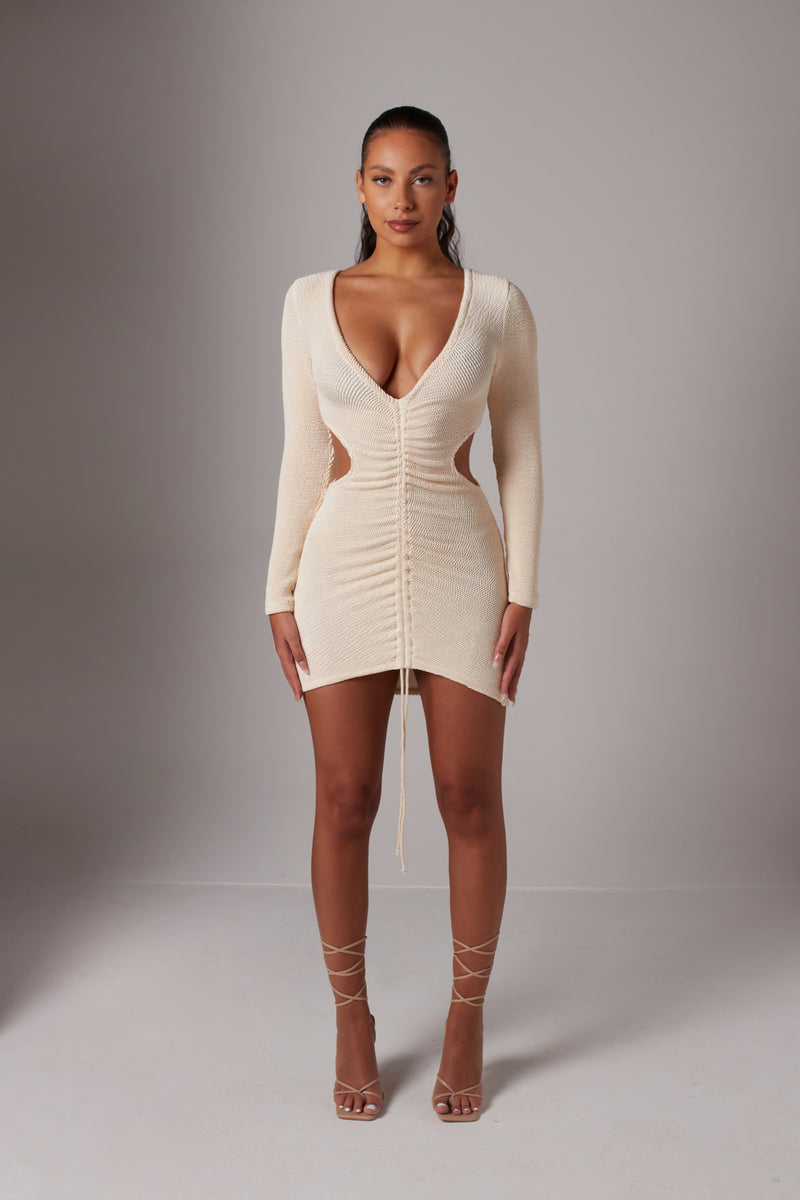 Barely Beige Cut Out Rope Dress – ECRU LABEL